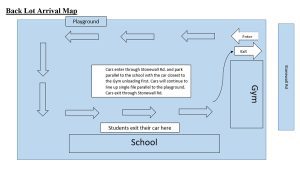 Carpool Back Parking Lot Arrival Map - 2025-2026